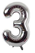 ВВ Цифра №3 40'  Серебро