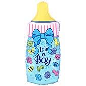 FM фигура большая 901644 Бутылочка Фольга голубая