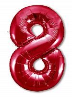 Agura Цифра 8 Slim Красная 756348 Фольга в упаковке