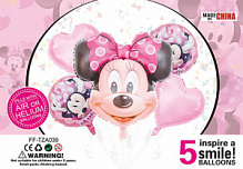 Набор шаров FF-TAZ039 "Мышка с бантом голова" 5шт.